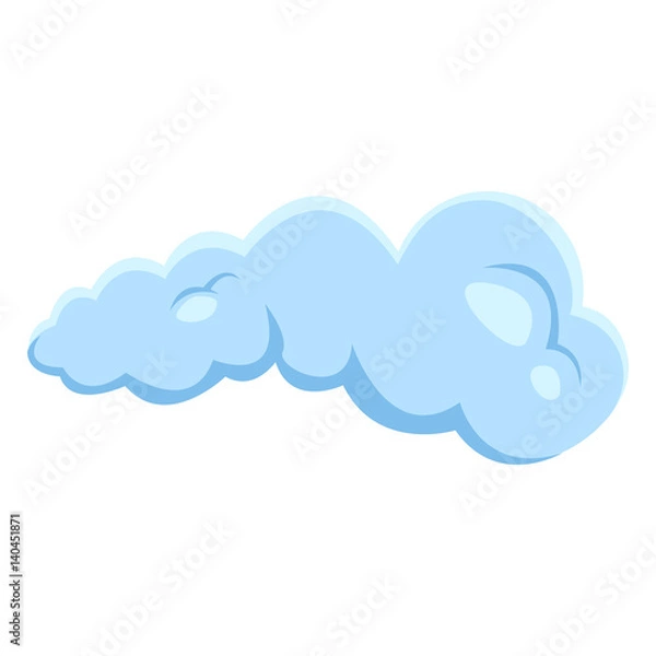 Fototapeta Vector Single Blue Cloud Icon