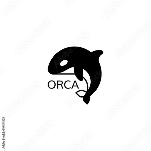 Obraz Orca icon. Vector illustration.