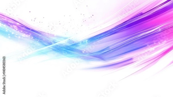 Fototapeta Colorful Abstract Wave Design with Soft Gradients and Light Effects