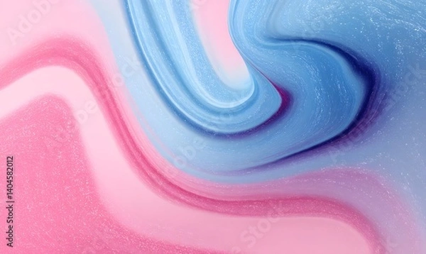 Obraz Abstract Pink Blue Swirl Background Fluid Design Texture Pastel Elegant Modern Artistic Wallpaper Graphic Image Digital Art Pretty Smooth Shiny       