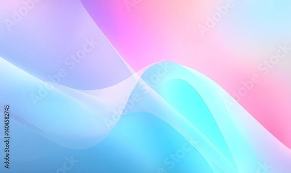 Obraz Soft Pastel Pink Blue Abstract Background Fluid Wavy Design Elegant Smooth Gradient Texture Modern Minimalist Style Digital Art Illustration Perfect  