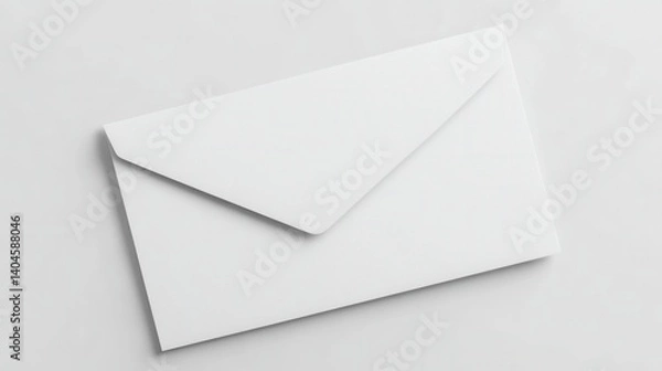 Fototapeta Blank white envelope on a plain background (2)