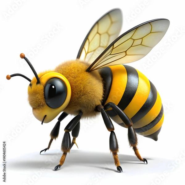 Obraz bee on white background