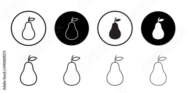Fototapeta Pear icon Flat line symbol