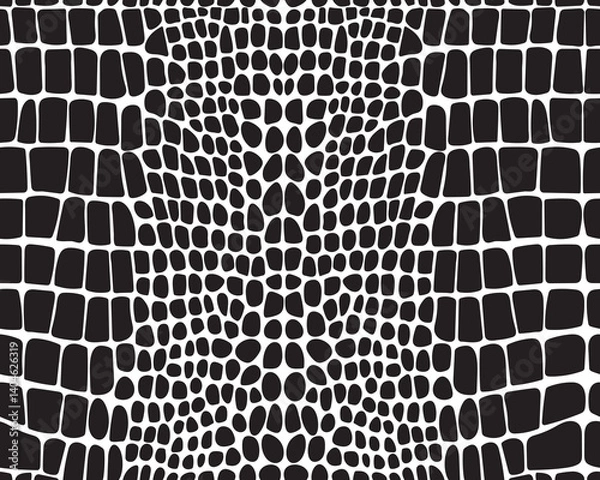 Obraz Seamless pattern of alligator skin on a white background	
