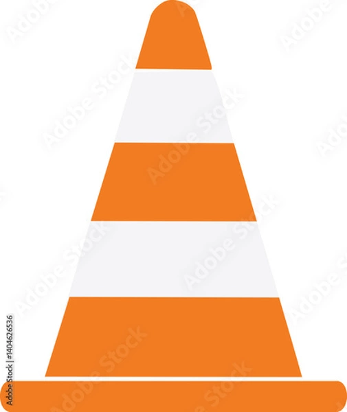 Obraz traffic cone isolated on white