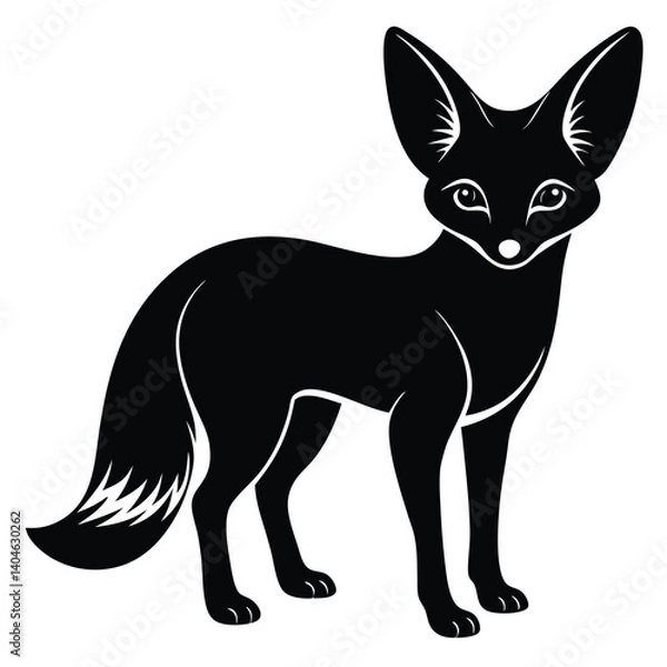 Obraz fennec fox vector silhouette single collection