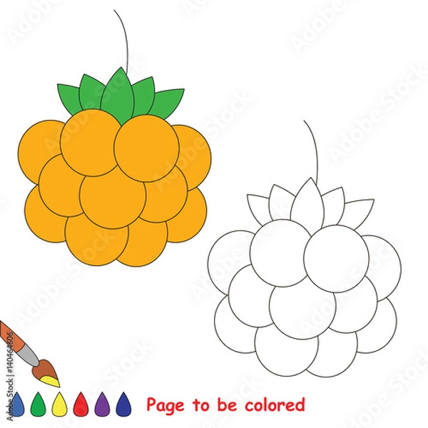 Obraz Coloring kid game. Educational page to be colored.
