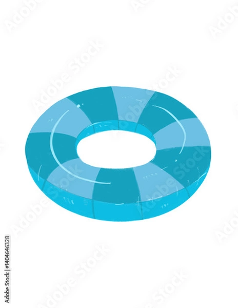Obraz Summer pool floats, blue float, transparent 