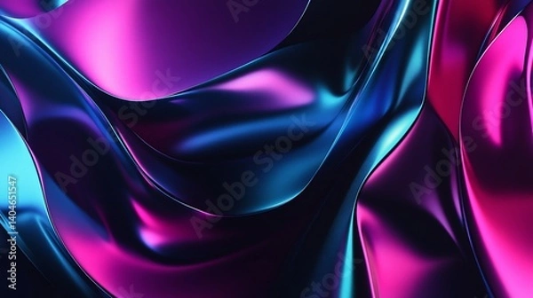 Fototapeta Abstract vibrant flowing fabric