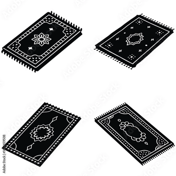 Fototapeta Carpet Vector Silhouetted Bundle Set Collection