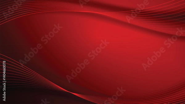 Fototapeta red abstract background gradient wave line with abstract shape elegant luxury style 
