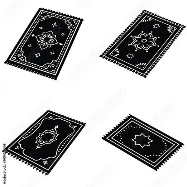 Fototapeta Carpet Vector Silhouetted Bundle Set Collection