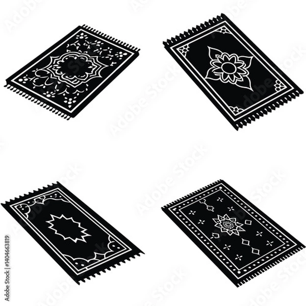 Fototapeta Carpet Vector Silhouetted Bundle Set Collection