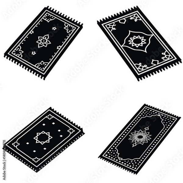 Fototapeta Carpet Vector Silhouetted Bundle Set Collection