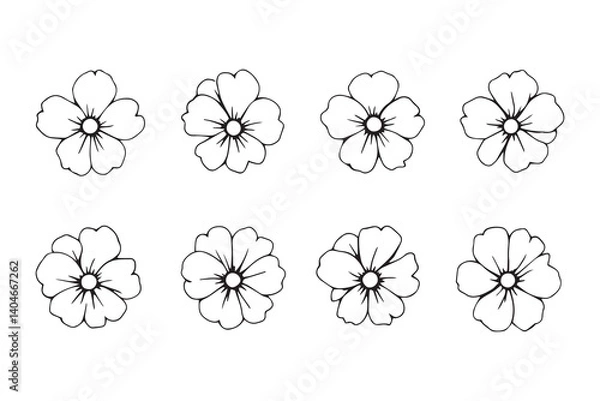 Obraz Pansy line art