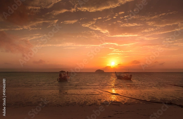 Obraz  Sunrise beach or Hat Chao Ley as the locals call from thailand