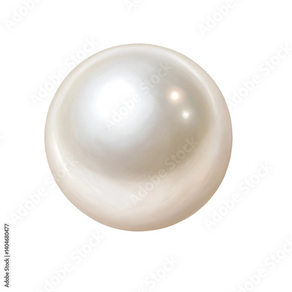 Fototapeta White pearl. isolated on white background.