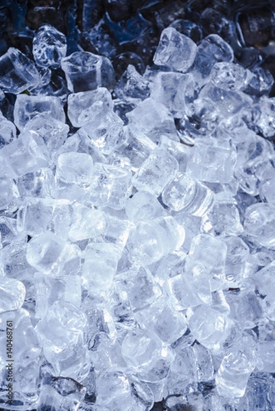 Fototapeta Ice cubes background - cool concept