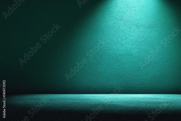 Obraz A luminous beam of light casts a dramatic glow onto a textured surface, creating a minimalist setting, perfect for presentations, displaying products.