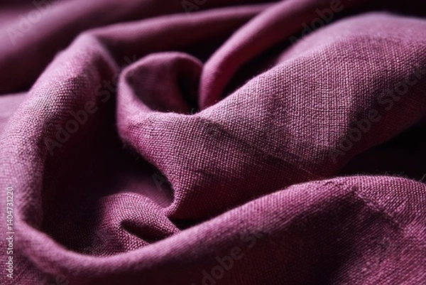 Fototapeta A close-up showcases the luxurious texture and rich color of draped crimson fabric, inviting touch and hinting at elegance.