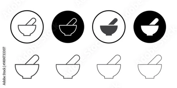Fototapeta Herb mix icon Symbol line set