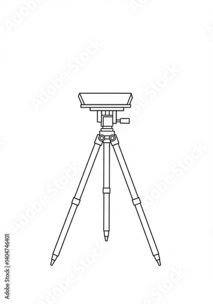 Fototapeta tripod sketch 