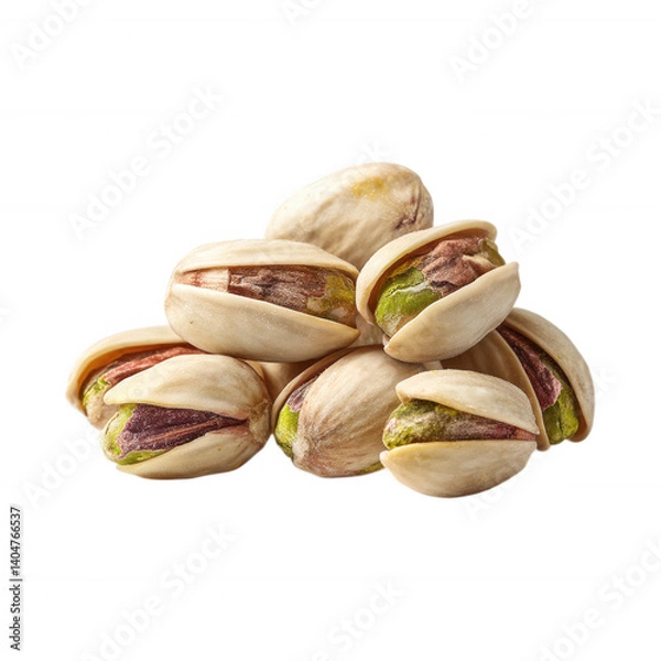 Fototapeta Pistachios Nuts Healthy Snack Close up on isolated background