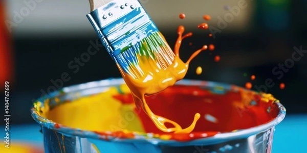 Obraz Painting with vibrant colors to boost mood