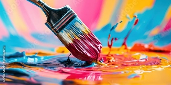 Obraz Painting with vibrant colors to boost mood