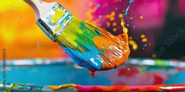 Obraz Painting with vibrant colors to boost mood