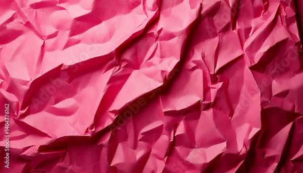 Fototapeta texture of crumpled pink paper