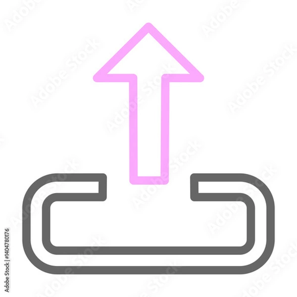 Fototapeta Upload Vector Line Lt Pink Grey Icon Design