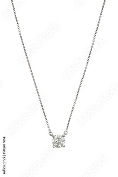 Fototapeta golden necklace with diamonds on transparent background 