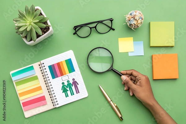 Fototapeta Importance of diversity, equity, and inclusion in workplace settings promoting collaboration and growth
