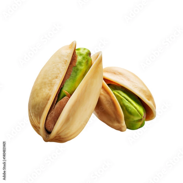 Fototapeta Fresh pistachio on transparent background