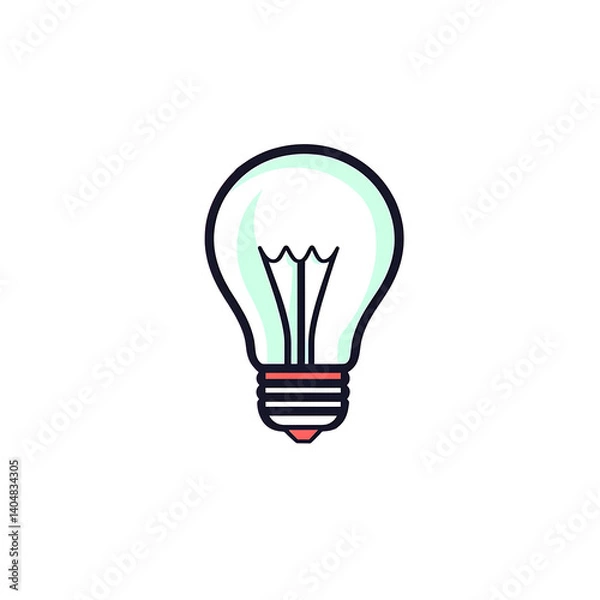 Fototapeta Lightbulb icon symbolizing a bright idea