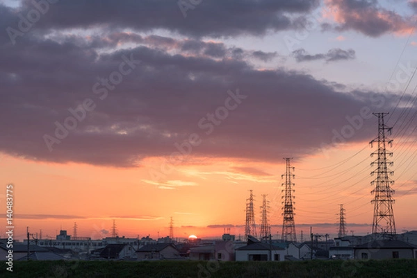 Fototapeta 夕暮れの風景