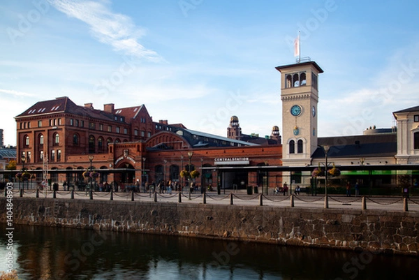Fototapeta MalmÃ¶ Cityscape  with Old Architecture and Crowded Scenes