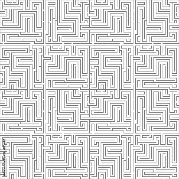 Fototapeta Intricacy labyrinth maze seamless pattern background design template vector illustration