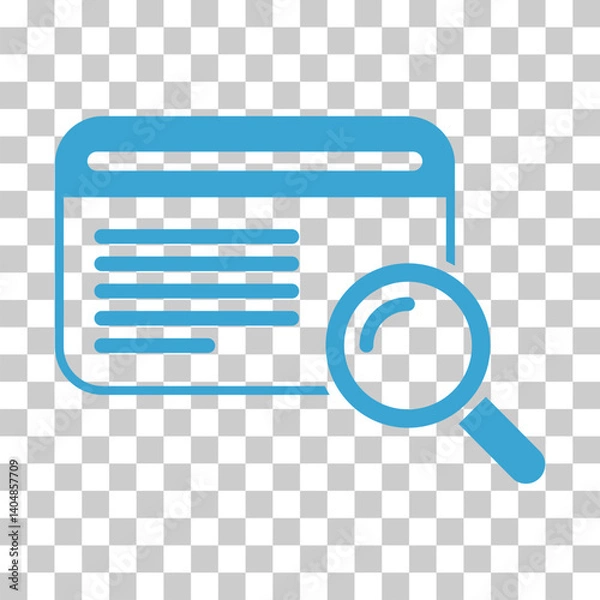 Fototapeta Search result icon, research data report sign, control analysis symbol vector illustration .