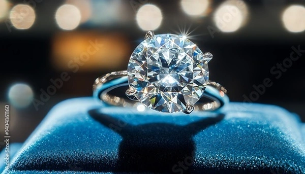 Obraz Diamond Ring Display, Jewelry Store