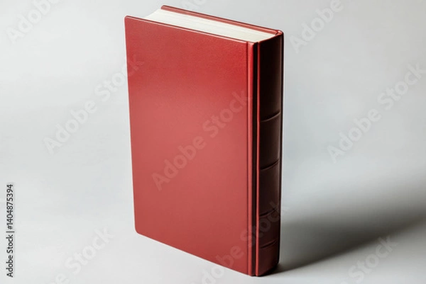 Fototapeta Classic hardcover book in minimalist style. Symbol of education, knowledge and academic achievement. Publishing house of educational materials, universities and schools. Plenty of space for your text