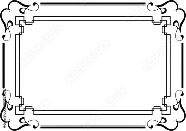 Obraz Art Nouveau frame on white background