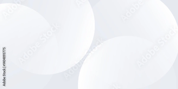 Fototapeta Modern white background with grey circle lines. Digital future technology concept abstract modern simple