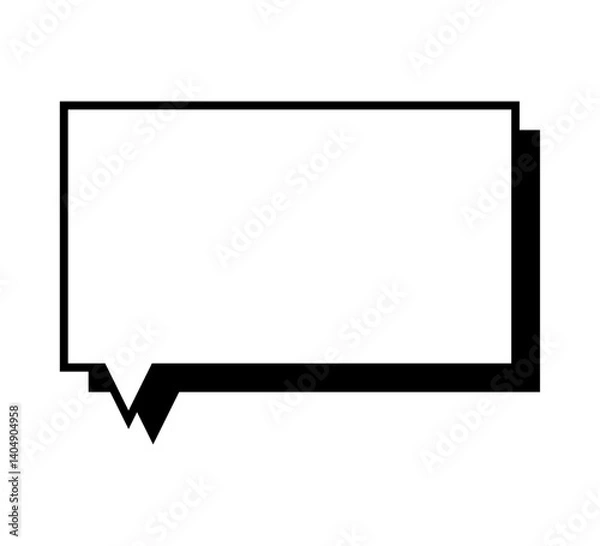 Obraz シンプルな吹き出し単体 立体的 ベクターデータ チラシ・雑誌・Web・動画素材 モノクロ
