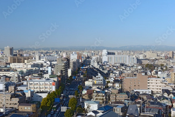 Obraz 東京都足立区の俯瞰風景