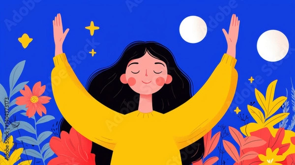 Fototapeta Happiness is letting go, A serene image symbolizing clarity and the process of letting go for personal growth.