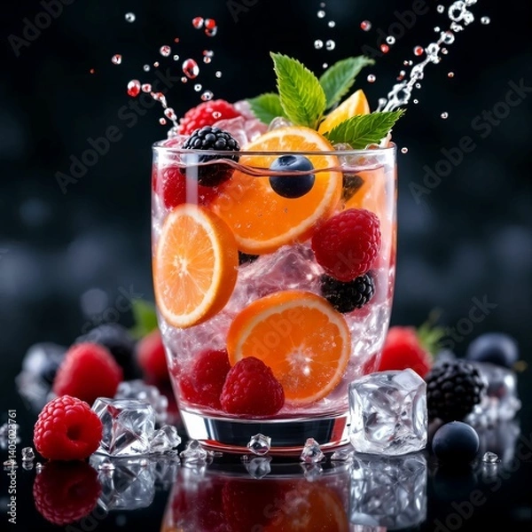 Obraz fresh fruit cocktail