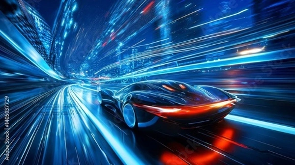 Obraz Delve into the rapid changes of electronic technology.